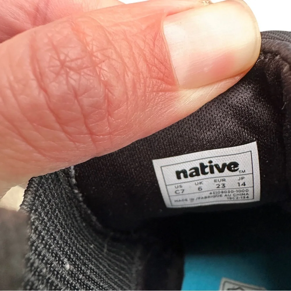 Native Kensington Chelsea Black slip on boot size c7